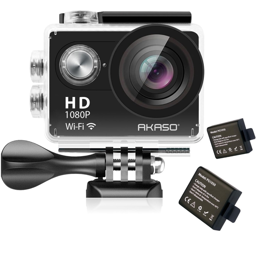 HD 1080P Wi-Fi Action Camera - Black
